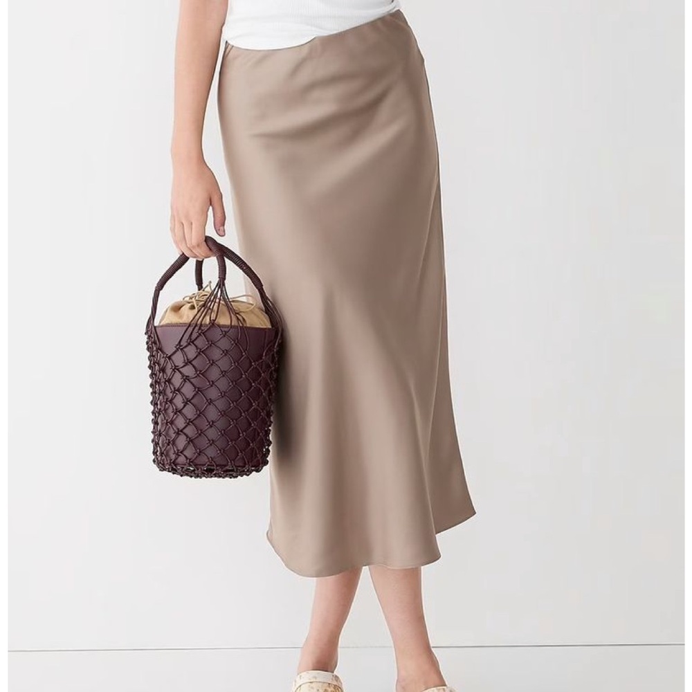 J. Crew Vibrant Pink Gwyneth Slip Skirt